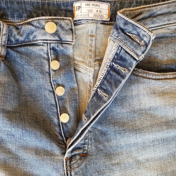 Free People wide leg cropped jeans - Picture 3 of 6